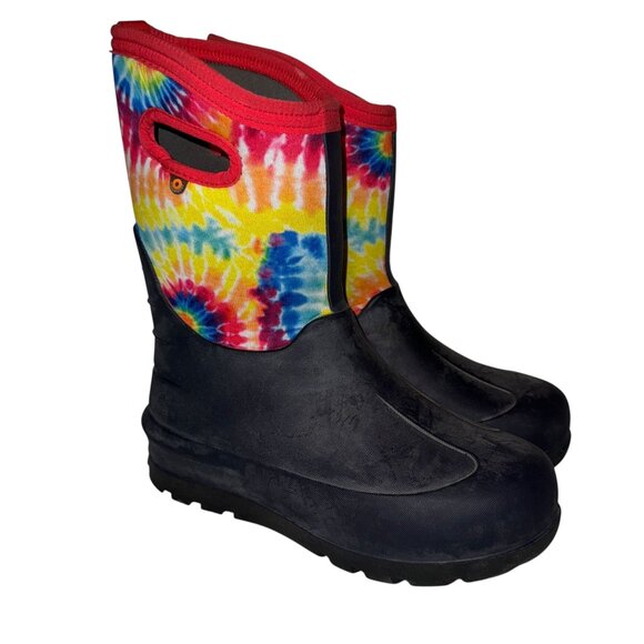 Bogs Classic Neo Classic Winter Boots Big Kids Unisex Youth 5 Tie Dye Colorful - Picture 1 of 10